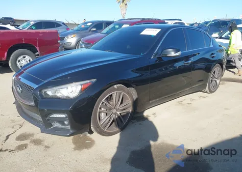 2015 Infiniti Q50 Hybrid Sport из США, поврежденный, VIN JN1AV7AP0FM790852